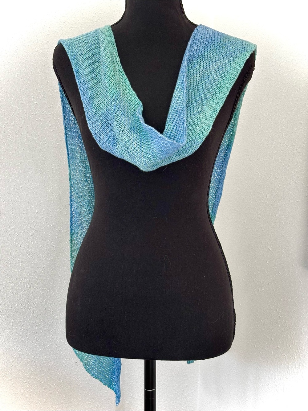 Soft Blue-Green Handwoven Scarf